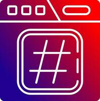 Hashtag Solid Gradient Icon vector