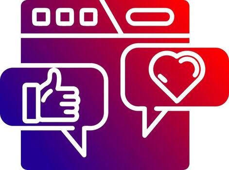 Reaction Solid Gradient Icon vector