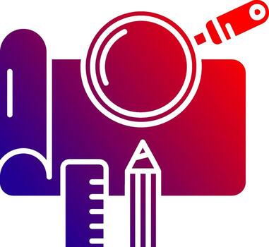 Research Solid Gradient Icon vector
