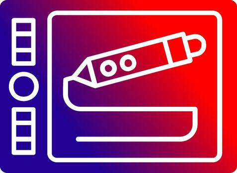 Graphic tablet Solid Gradient Icon vector