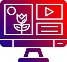 Mixed media Solid Gradient Icon vector
