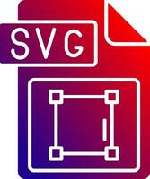 Svg file format Solid Gradient Icon vector