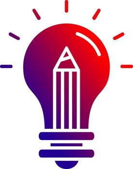 Idea Solid Gradient Icon vector