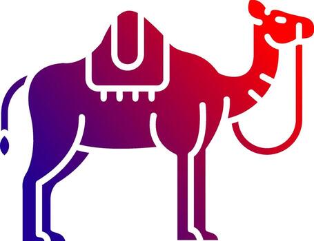 Camel Solid Gradient Icon vector