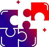 Puzzle Solid Gradient Icon vector