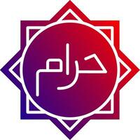 Haram Solid Gradient Icon vector
