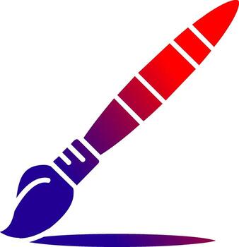 Paint brush Solid Gradient Icon vector