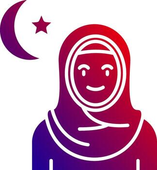 Muslim Solid Gradient Icon vector