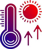Thermometer Solid Gradient Icon vector