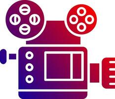 Movie Solid Gradient Icon vector