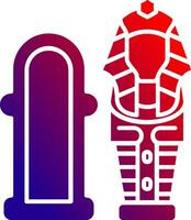 Sarcophagus Solid Gradient Icon vector