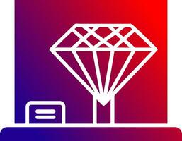 Diamond Solid Gradient Icon vector
