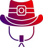 Cowboy hat Solid Gradient Icon vector