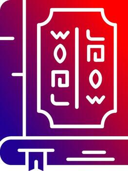 Book Solid Gradient Icon vector