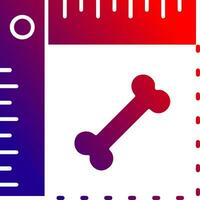 Ruler Solid Gradient Icon vector