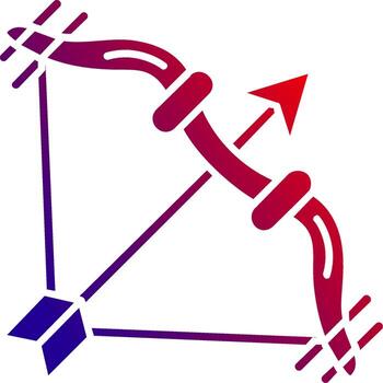 Archer Solid Gradient Icon vector