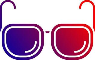 Eyeglasses Solid Gradient Icon vector