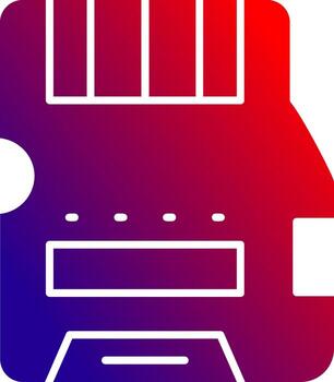 Memory Solid Gradient Icon vector