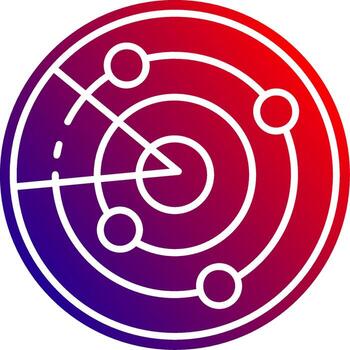 Radar Solid Gradient Icon vector