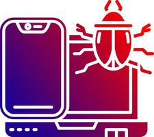 Bug Solid Gradient Icon vector