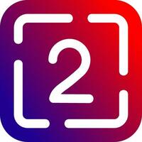 Two Solid Gradient Icon vector