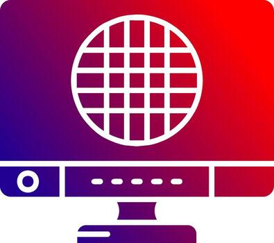 Grid Solid Gradient Icon vector