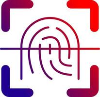 Finger print Solid Gradient Icon vector