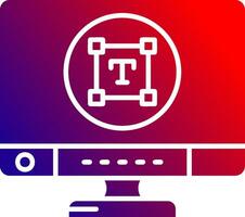 Type Solid Gradient Icon vector