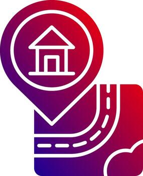 Home Solid Gradient Icon vector