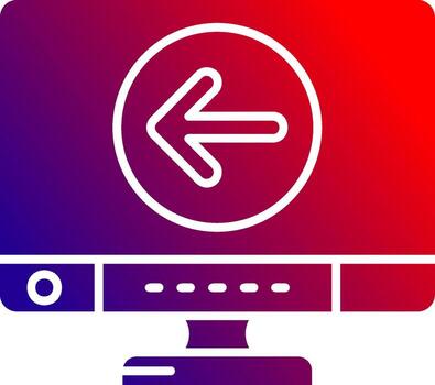 Back Solid Gradient Icon vector