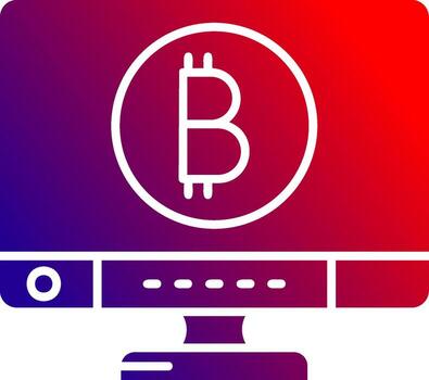 Bitcoin Solid Gradient Icon vector