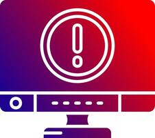 Error Solid Gradient Icon vector