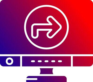Direction Solid Gradient Icon vector