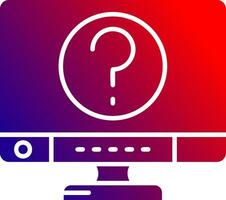 Question Solid Gradient Icon vector