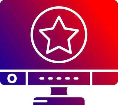 estrella sólido degradado icono vector