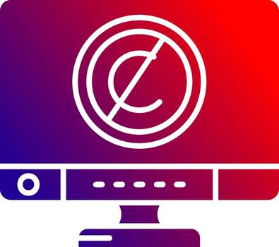 Copyright Solid Gradient Icon vector