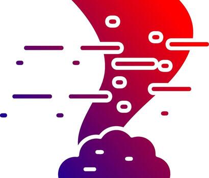 Tornado Solid Gradient Icon vector