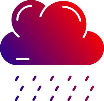 lluvioso sólido degradado icono vector