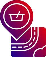 Shopping Solid Gradient Icon vector