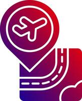 Airport Solid Gradient Icon vector