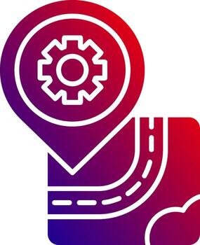 Setting Solid Gradient Icon vector