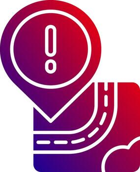 Warning Solid Gradient Icon vector