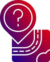 Question Solid Gradient Icon vector