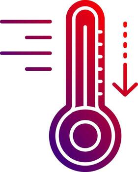 Cold Solid Gradient Icon vector
