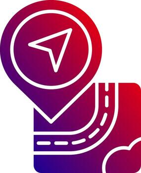 Direction Solid Gradient Icon vector