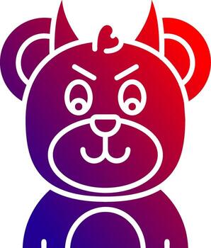Demon Solid Gradient Icon vector
