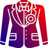 Groom suit Solid Gradient Icon vector