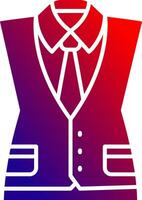 Waistcoat Solid Gradient Icon vector