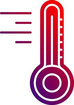Thermometer Solid Gradient Icon vector