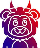 Demon Solid Gradient Icon vector